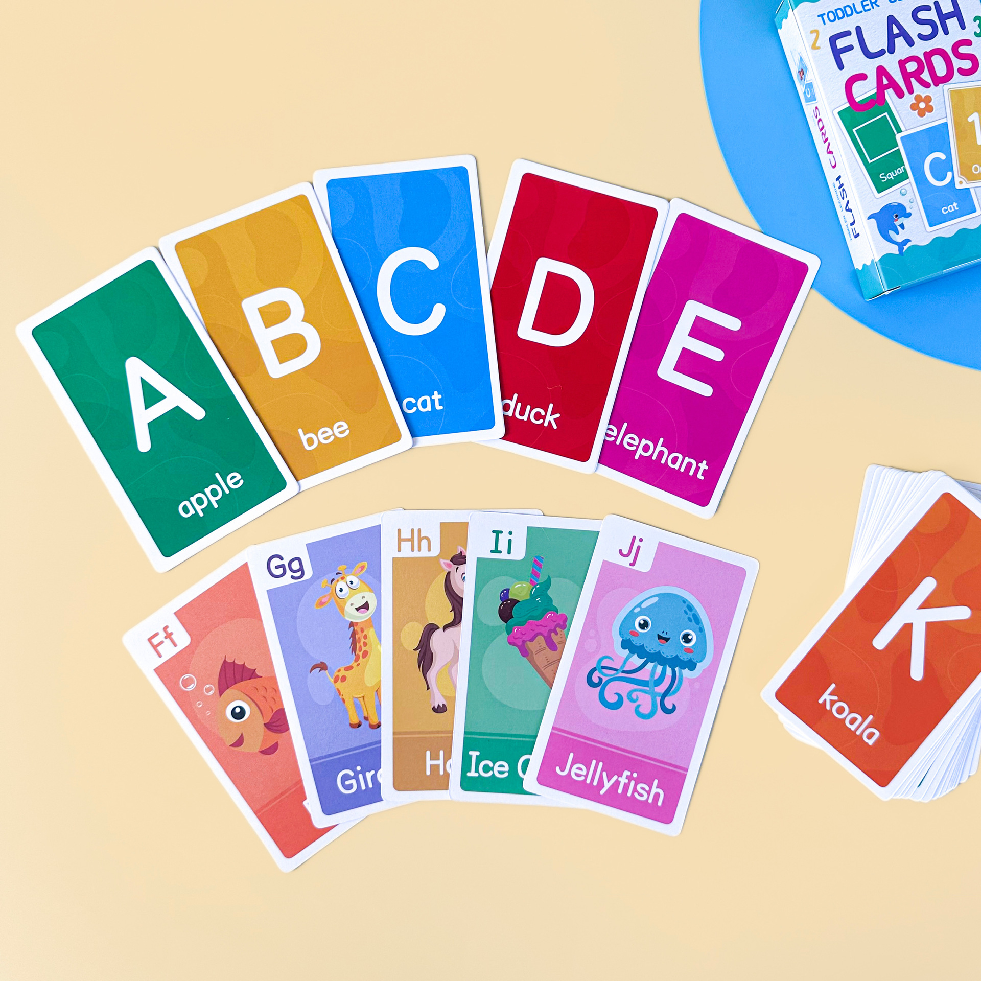 Kids Education Gift - 58 Pcs ABC Alphabet Flashcards Montessori