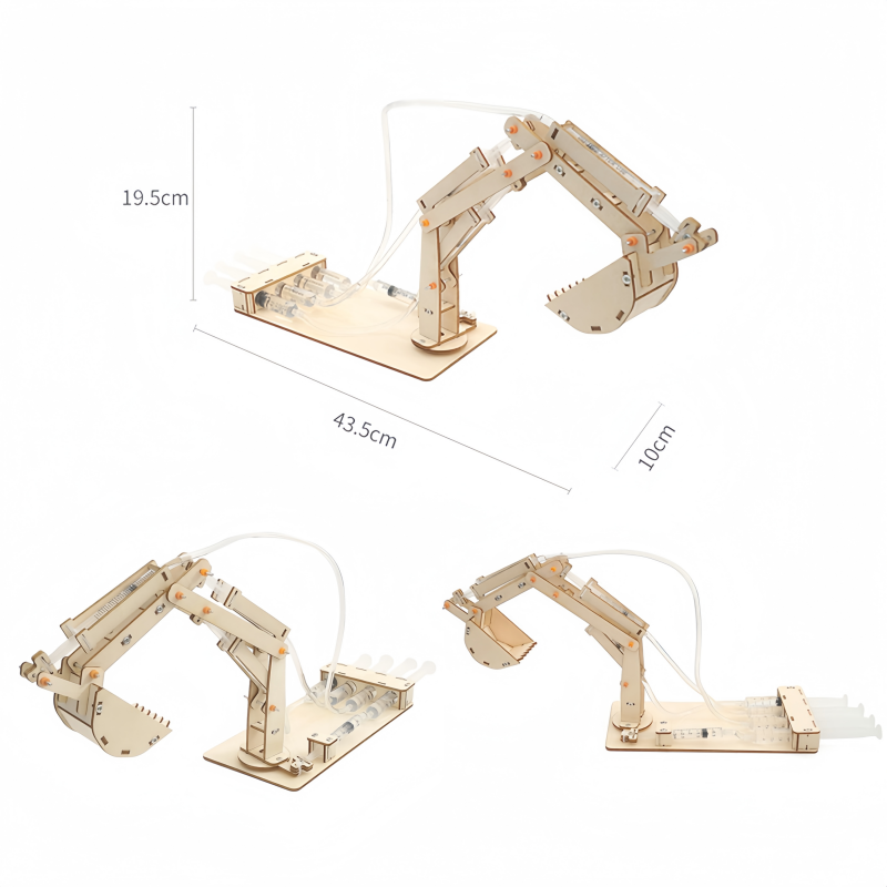 Kids Education Tools - DIY Hydraulic Excavator Model STEM Kit