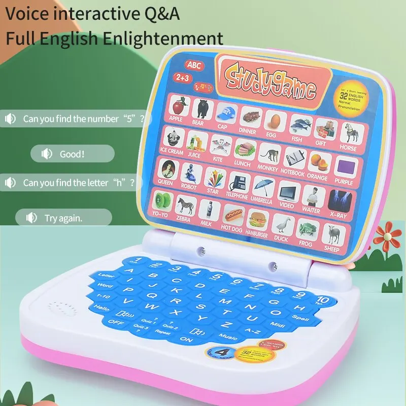 Kids Educational Computer - English Learning Small Laptop Toy for