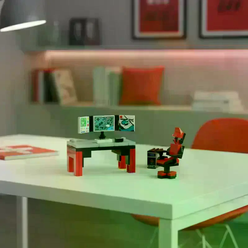 Kids Educational Computer - Computer Desk And Chair Mini Building