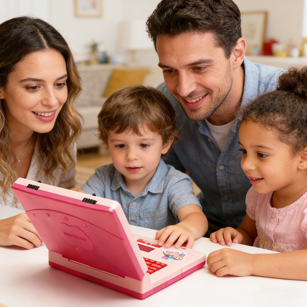 Pink Kids Learning Laptop Toy  - Kids Educational Computer ulasan dan harga