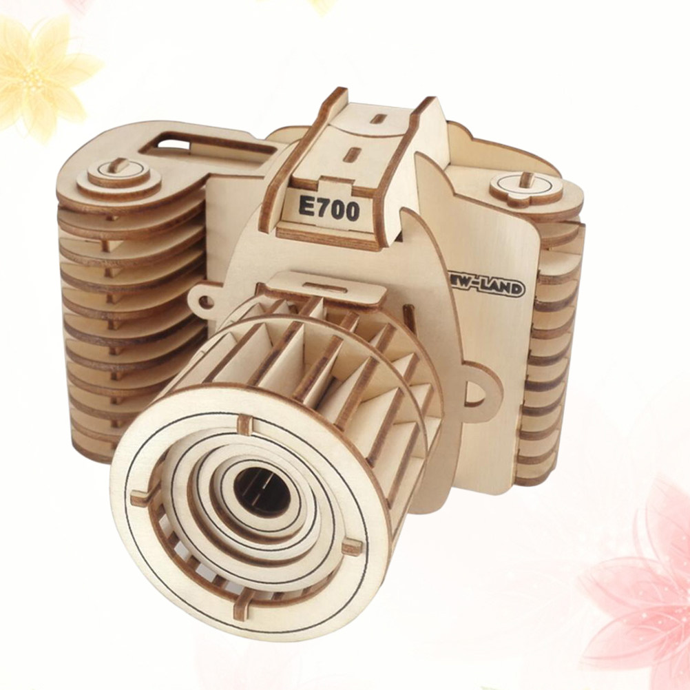 3D Wooden Puzzle Camera Shape  - Kids Education Desk ulasan dan harga