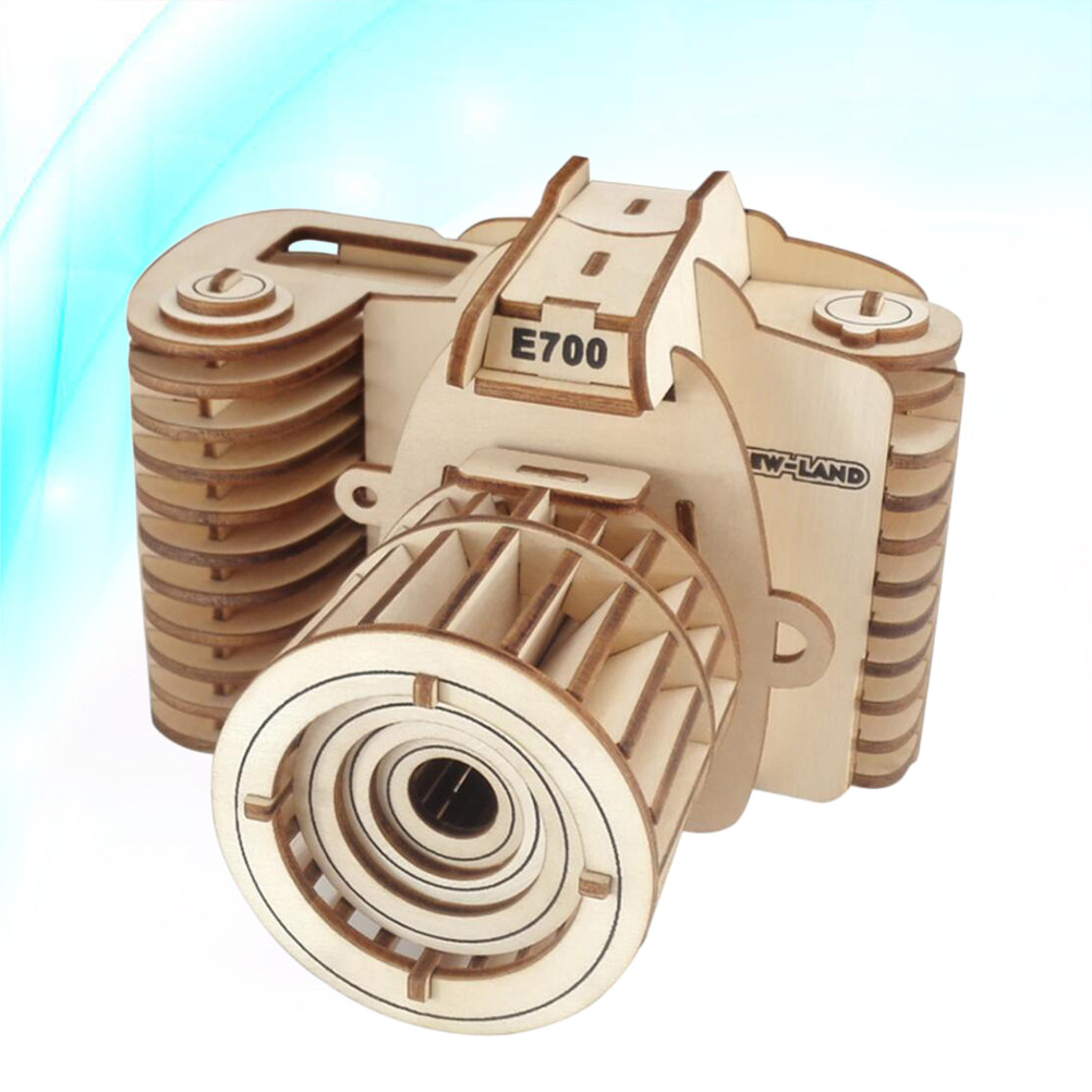 3D Wooden Puzzle Camera Shape  - Kids Education Desk ulasan dan harga