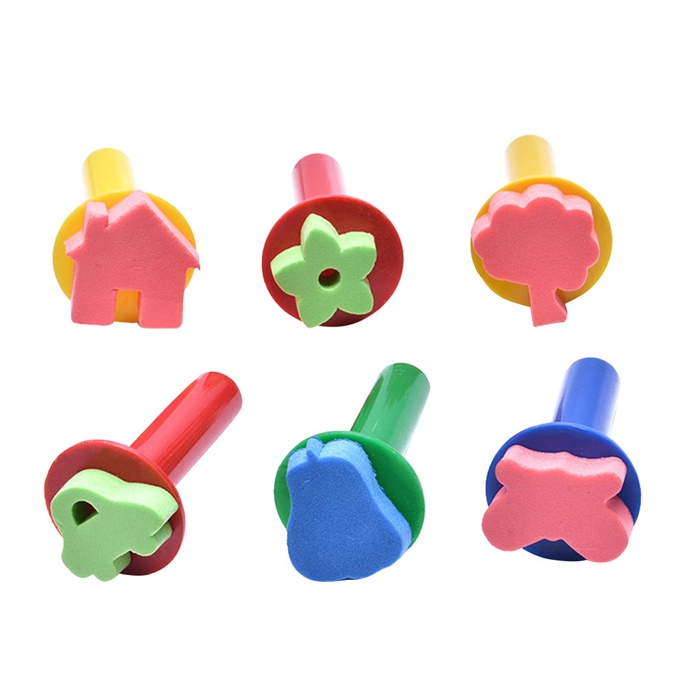 6Pcs Kids Painting Tools Spong - Kids Education Tools ulasan dan harga