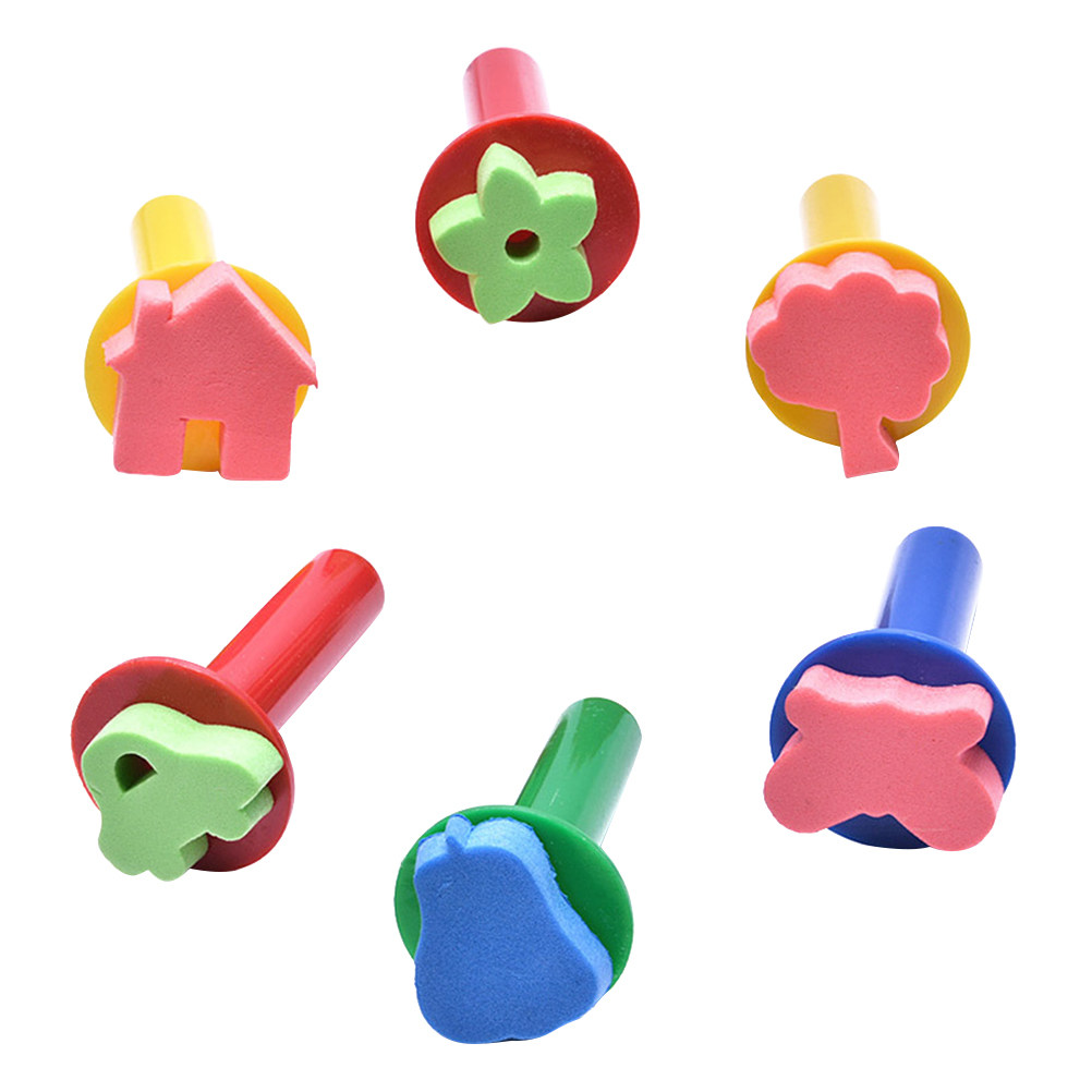 6Pcs Kids Painting Tools Spong - Kids Education Tools ulasan dan harga