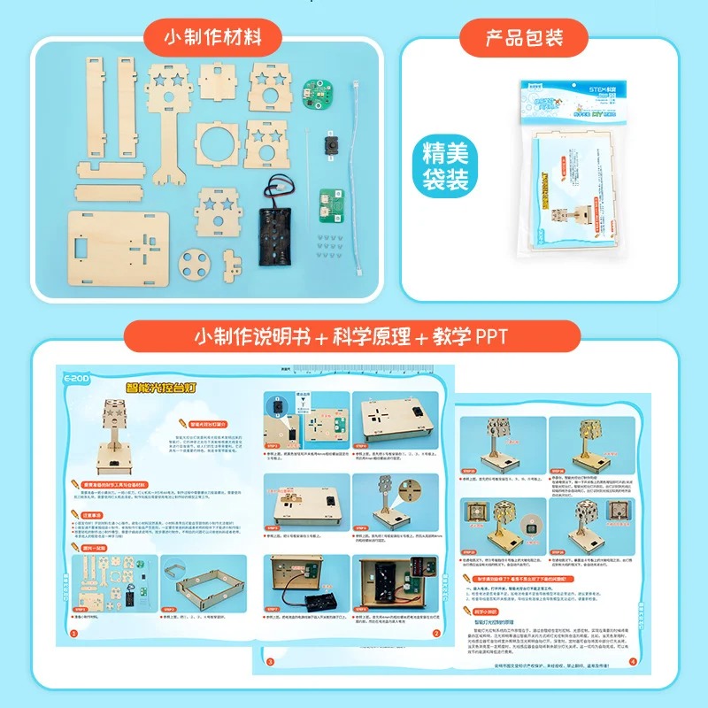 DIY Wooden Smart Light Control - Kids Education Desk ulasan dan harga