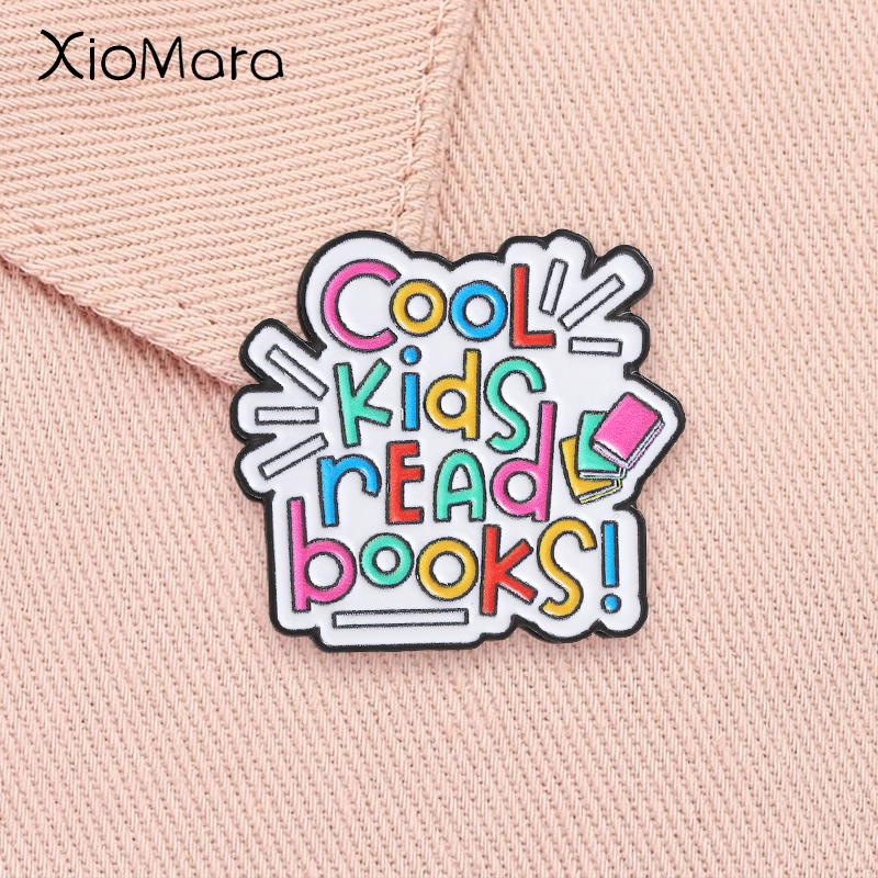Cool Kids Read Books Enamel Pi - Kids Education Quote ulasan dan harga