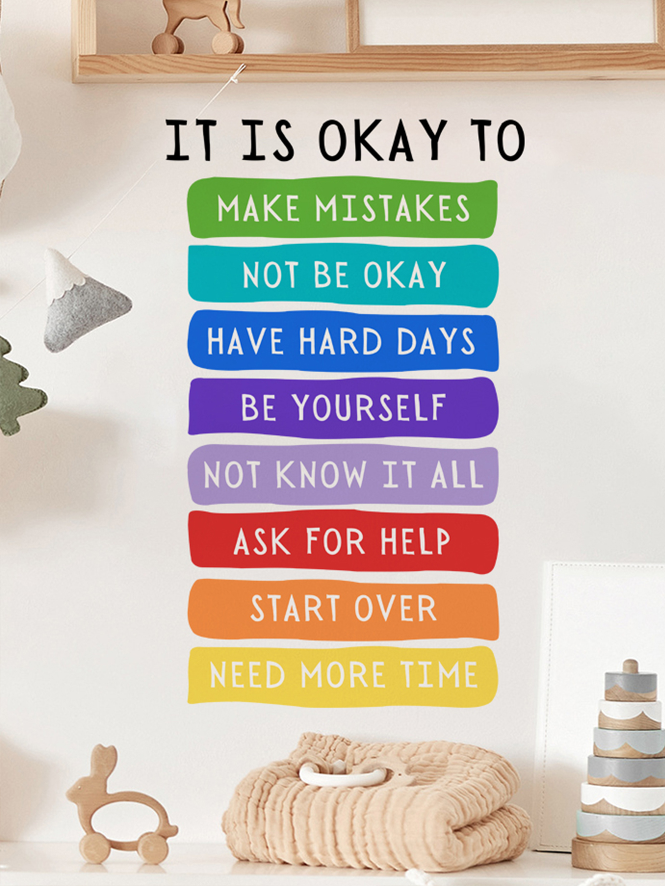 It's Okay to Not be Okay Poste - Kids Education Quote ulasan dan harga