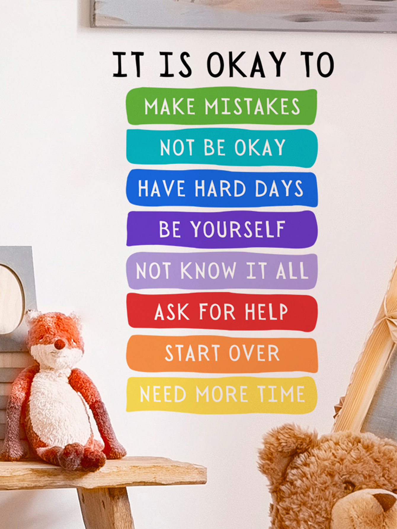 It's Okay to Not be Okay Poste - Kids Education Quote ulasan dan harga
