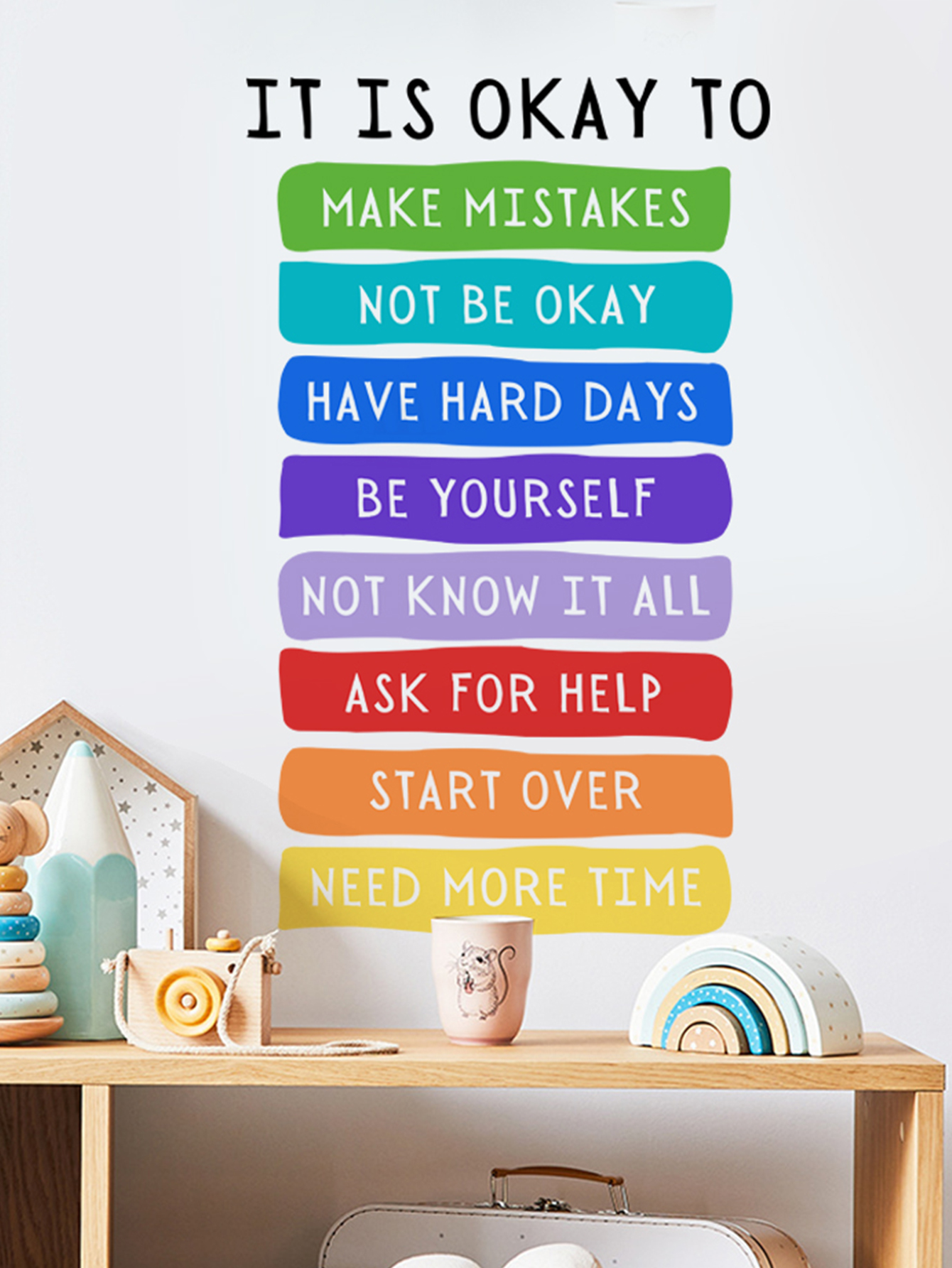 It's Okay to Not be Okay Poste - Kids Education Quote ulasan dan harga