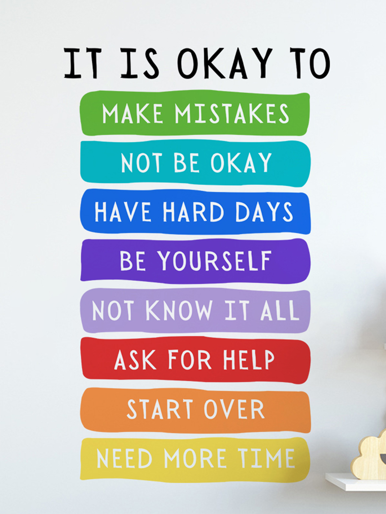 It's Okay to Not be Okay Poste - Kids Education Quote ulasan dan harga