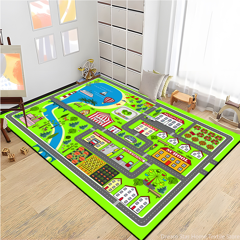 Kids Road Traffic Carpet Carto - Kids Education Room ulasan dan harga