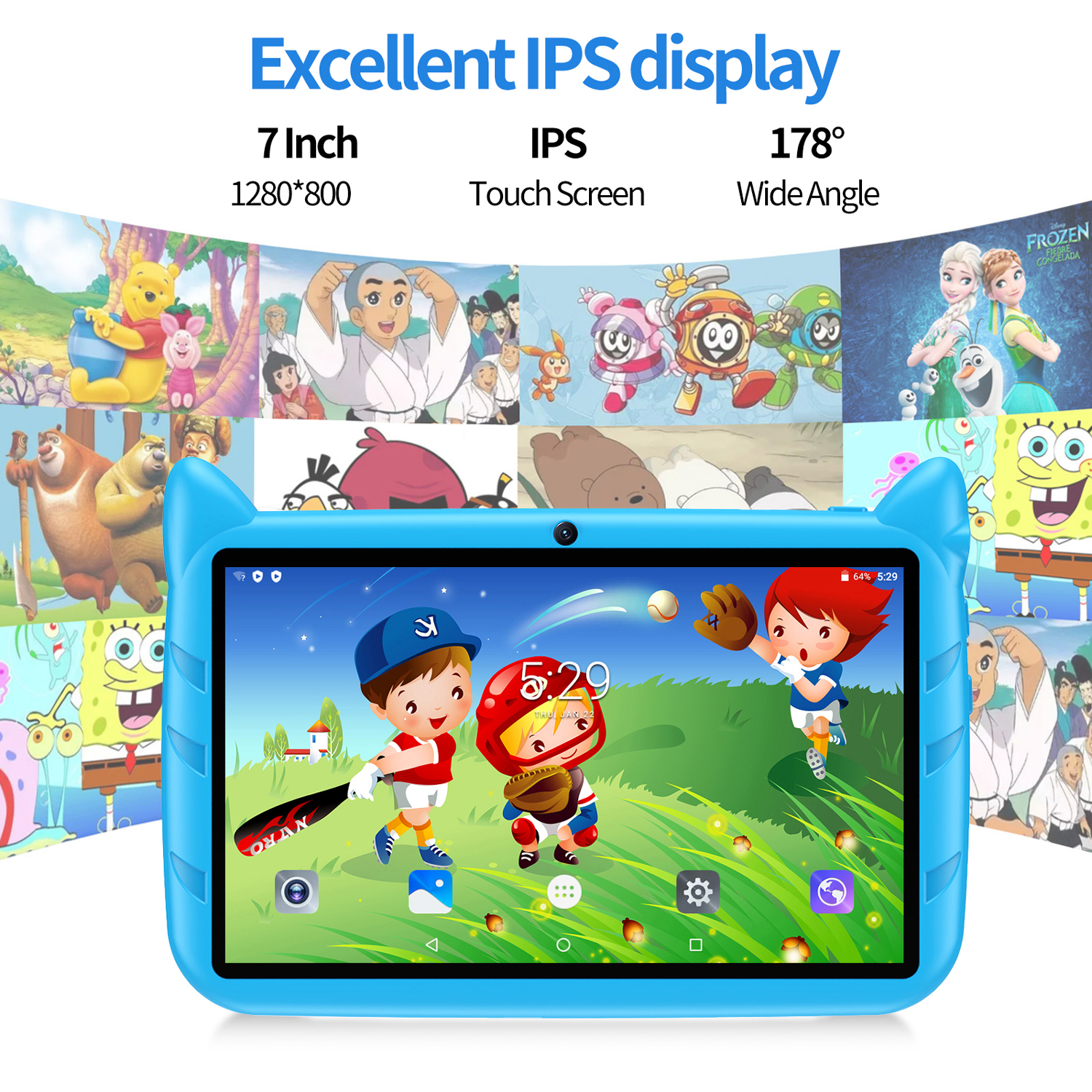 New 5G WiFi Kids Tablet 7 Inch - Kids Education Tablet ulasan dan harga