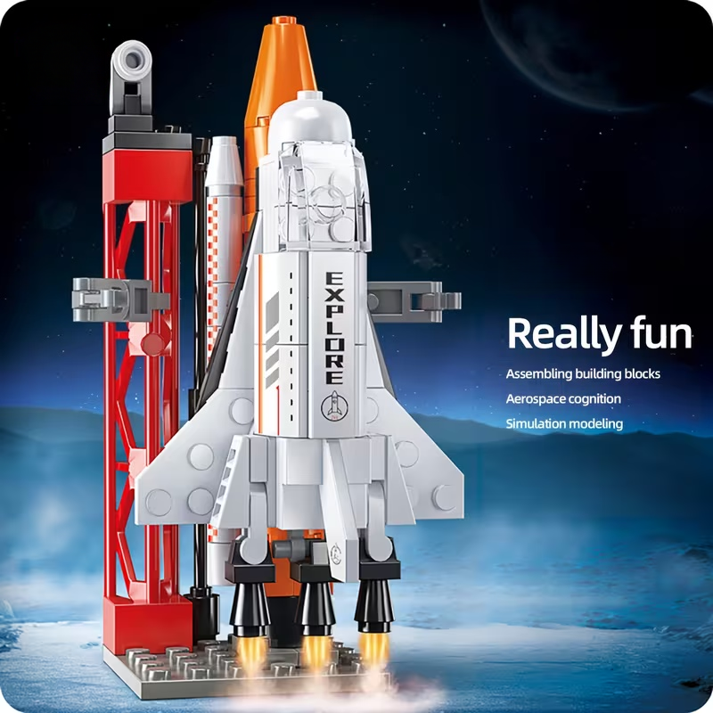 Rocket Launch Building Blocks  - Kids Education Room ulasan dan harga