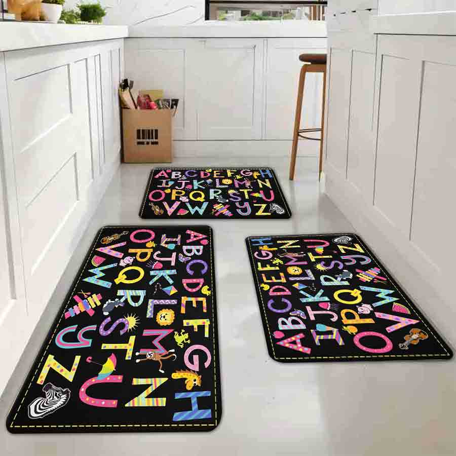 1/2/3Pcs Flannel Kitchen Mat—A - Kids Education Room ulasan dan harga