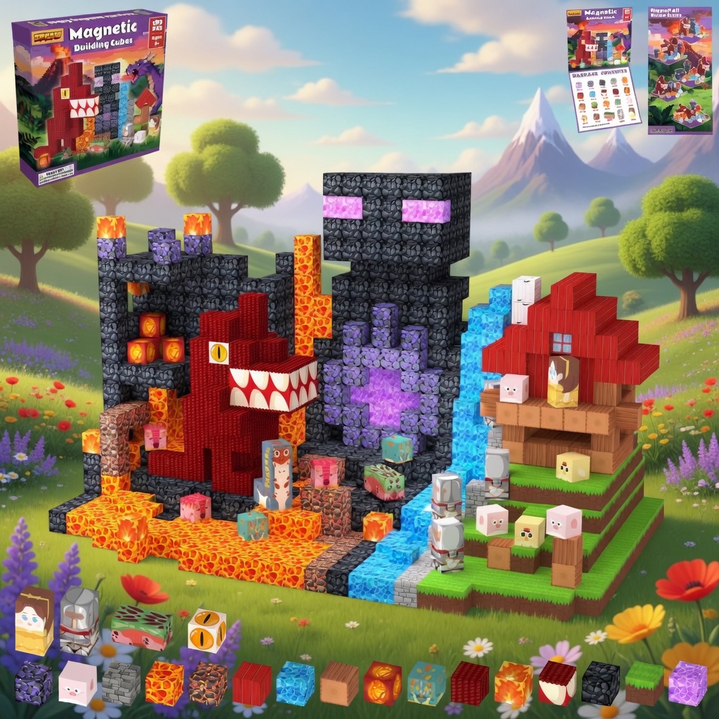 Magnetic Cube Dinosaur Park Bl - Kids Education Desk ulasan dan harga
