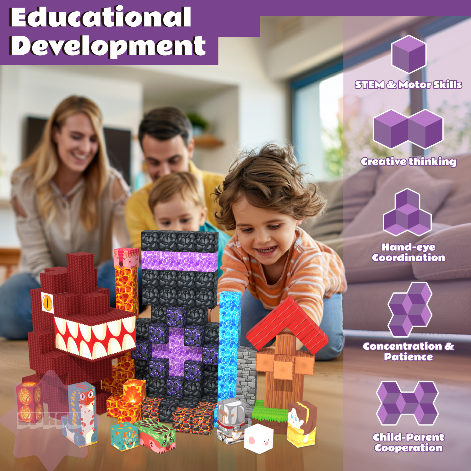 Magnetic Cube Dinosaur Park Bl - Kids Education Desk ulasan dan harga
