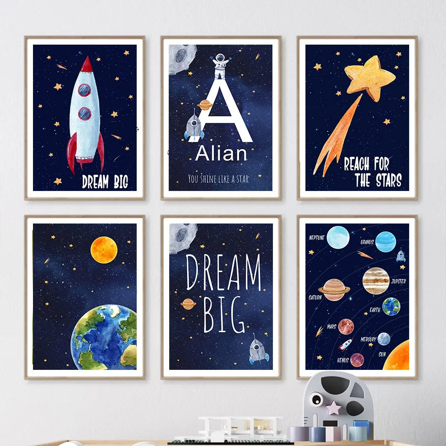 1pc Canvas painting  Custom Na - Kids Education Room ulasan dan harga