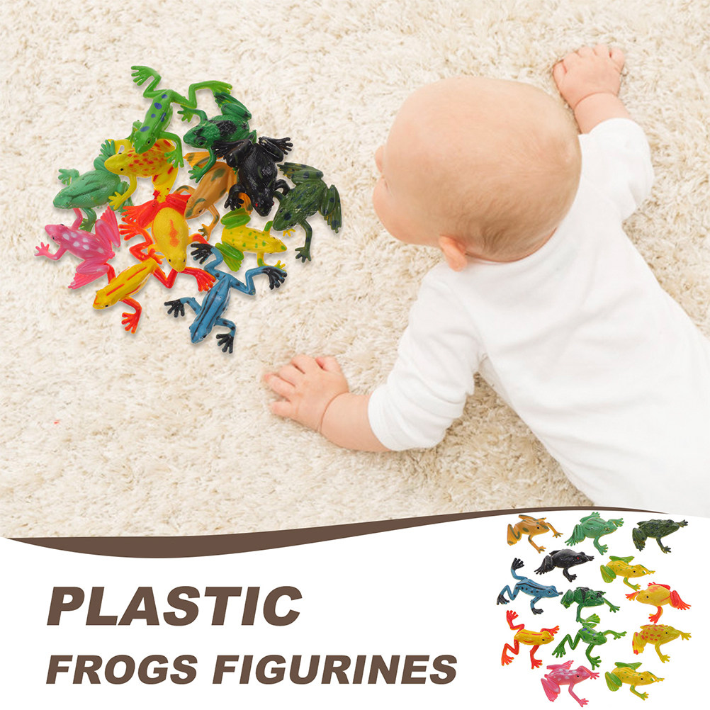 24Pcs Adorable Lifelike Frogs  - Kids Education Room ulasan dan harga