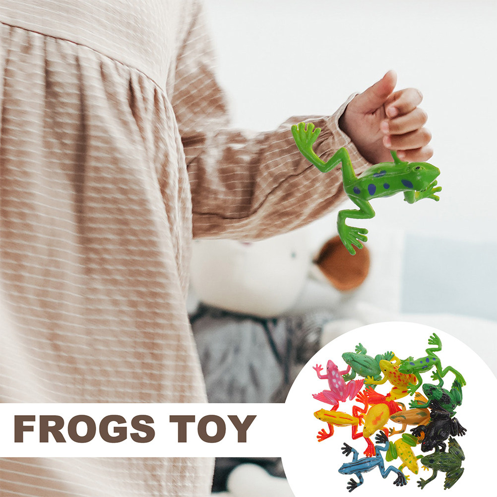 24Pcs Adorable Lifelike Frogs  - Kids Education Room ulasan dan harga